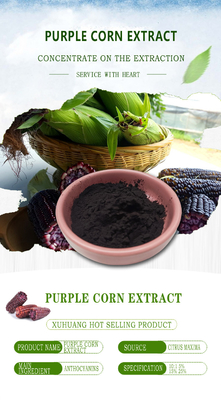 Anthocyanidins Chiết xuất ngô tím Bột mịn màu đỏ tía 5: 1 10: 1 20: 1