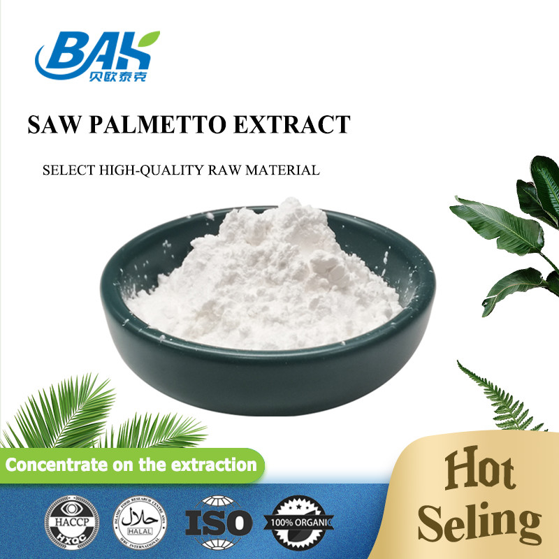 Nhà máy cung cấp Chiết xuất Saw Palmetto 25% 35% 45% Axit béo Serenoa Repens White Powder