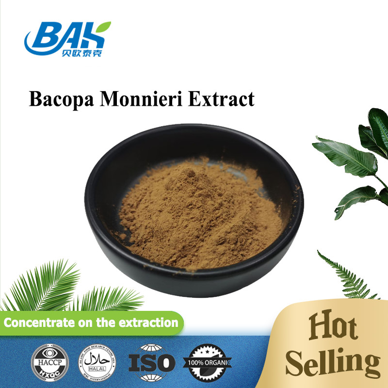 Bán nóng HPLC UV Bacopa Monnieri chiết xuất Bột màu vàng nâu 100% Pass 80 Mesh