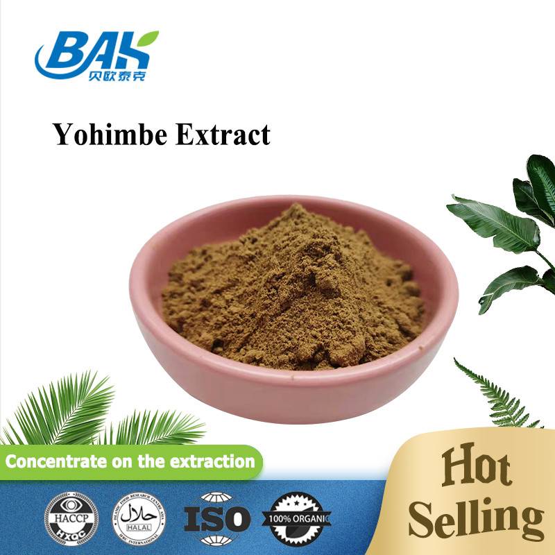 5% -98% Yohimbe Extract 100% Pass 80 Mesh Corynanthe Yohimbe L Bột màu vàng nâu